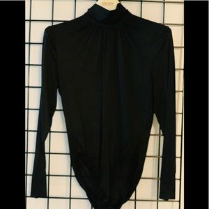 “HOST PICK” Vintage Escada Black Silk Bodysuit
